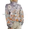HJX-GL1 Halloween Devil 3D Print High Neck Pullover Sweater - Long Sleeve, Loose Fit for Autumn/Winter