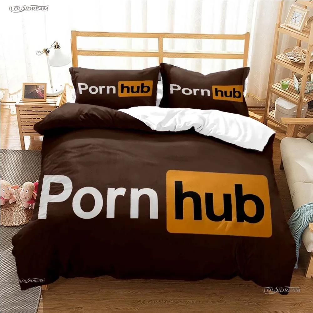 P-Porn H-hub Fashion Tread Σετ κρεβατιού Παπλωματοθήκη για όλες τις εποχές Μαλακή παπλωματοθήκη και μαξιλαροθήκη για εφήβους Μονόκλινο/Δίκλινο/Queen/King King