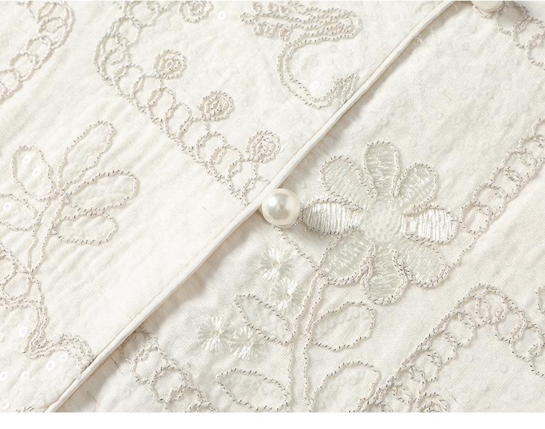 2025 Spring/Summer Women's Loose-Fit Embroidered Jacket: New Chinese Retro Style, Round Neck, Outerwear SP6057