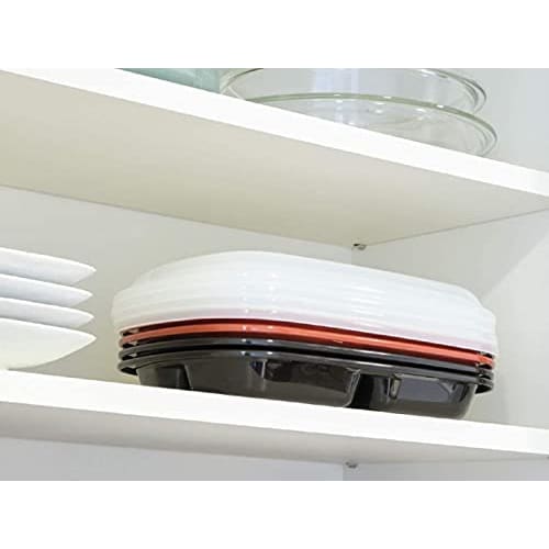 Square lunch plate with lid, navy blue