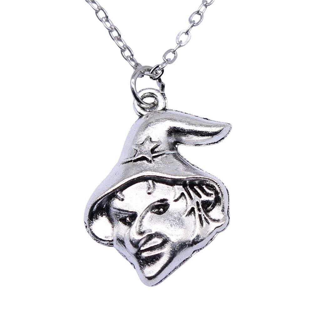 Mask Pendant Necklace Theater Halloween Day Jewelry 40cm Short Chain