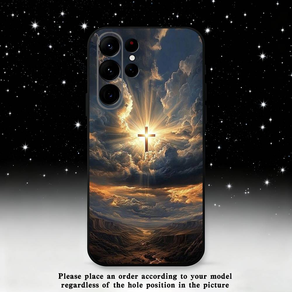 

Jesus Christian Faith Phone Case For Samsung S25,S24,S21,S22,S23,S30,Ultra,S20,Plus,Fe,Lite,Note,10 Black Soft Shell Samsung S225G