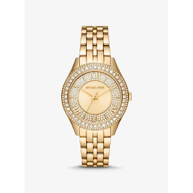 Часы Michael Kors Harlowe с паве, золотистого цвета, MK4709 золотой