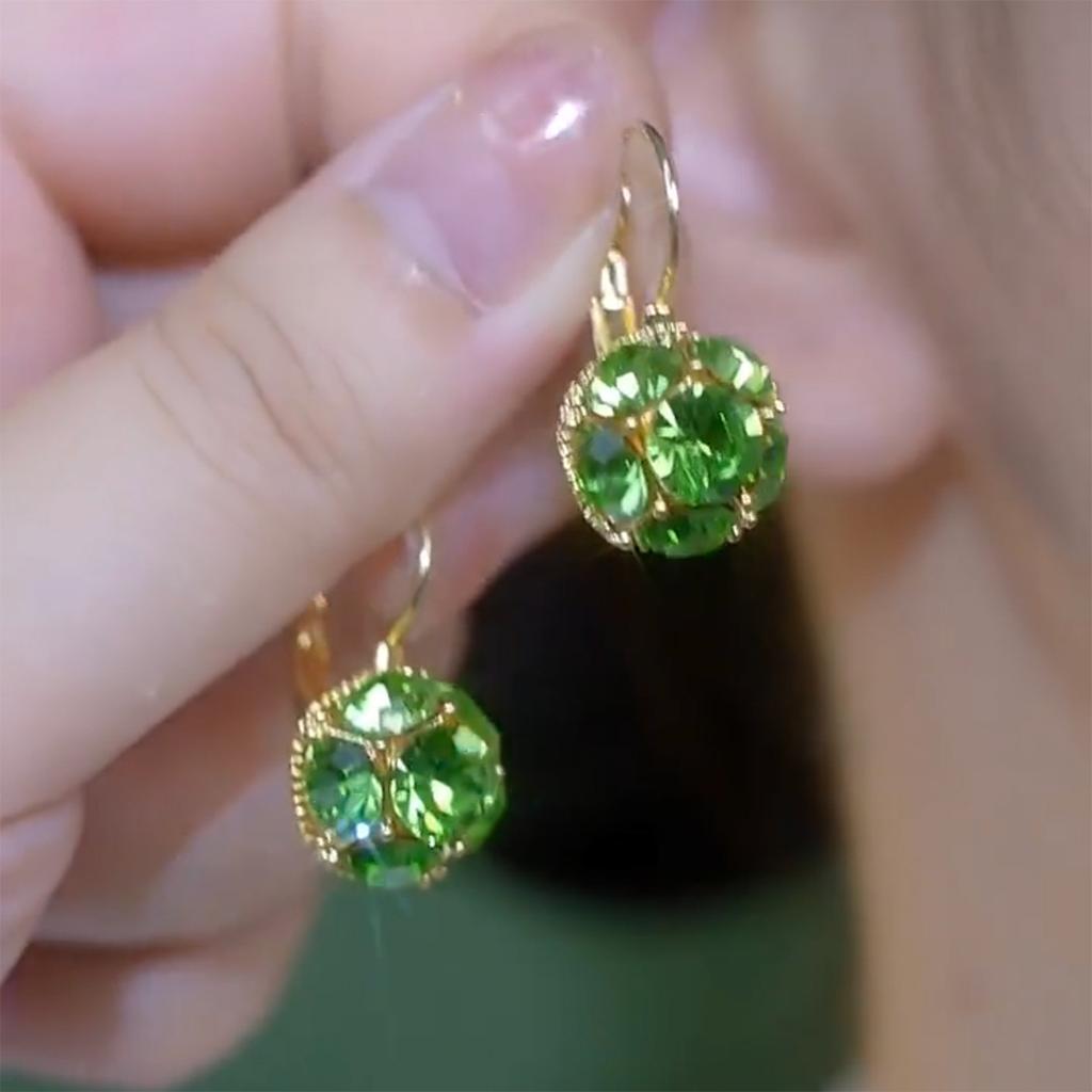 Green forest earrings