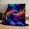 1PC Swirl ColorsOutdoor Flannel Blanket - Soft Plush Decor for Picnics, camping, Bedroom, Playroom, Office, or Lunch Break 1327A