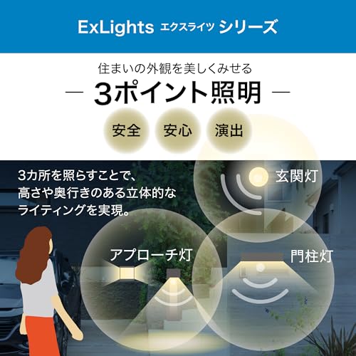Takasho ExLights Solar Uplight FLAG, Dark Gray, Long-lasting illumination, Premium brightness, ABS resin, Polycarbonate, Aluminum, LGS-EL08