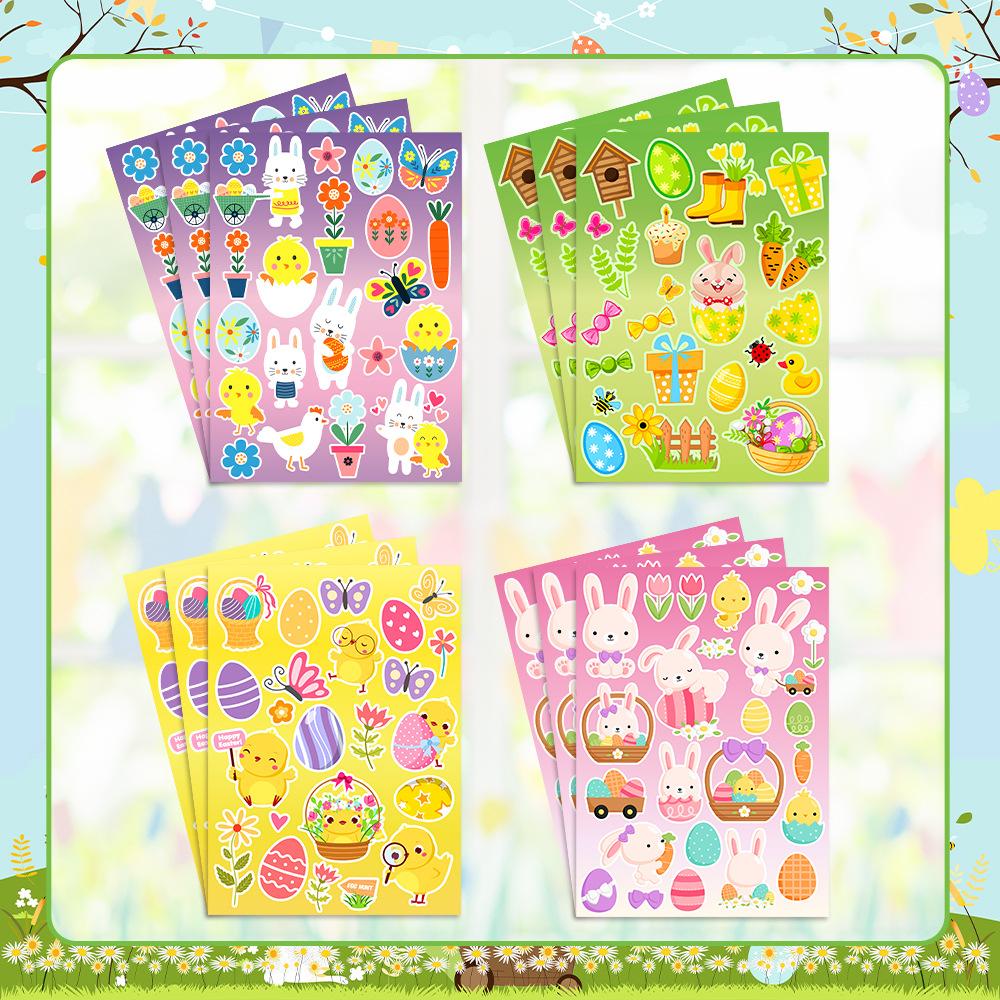 New Styles, Cartoon Easter, Children's DIY Easter Eggs, Gift Stickers, Party Baking, Cake Decoration Stickers, Holiday Supplies