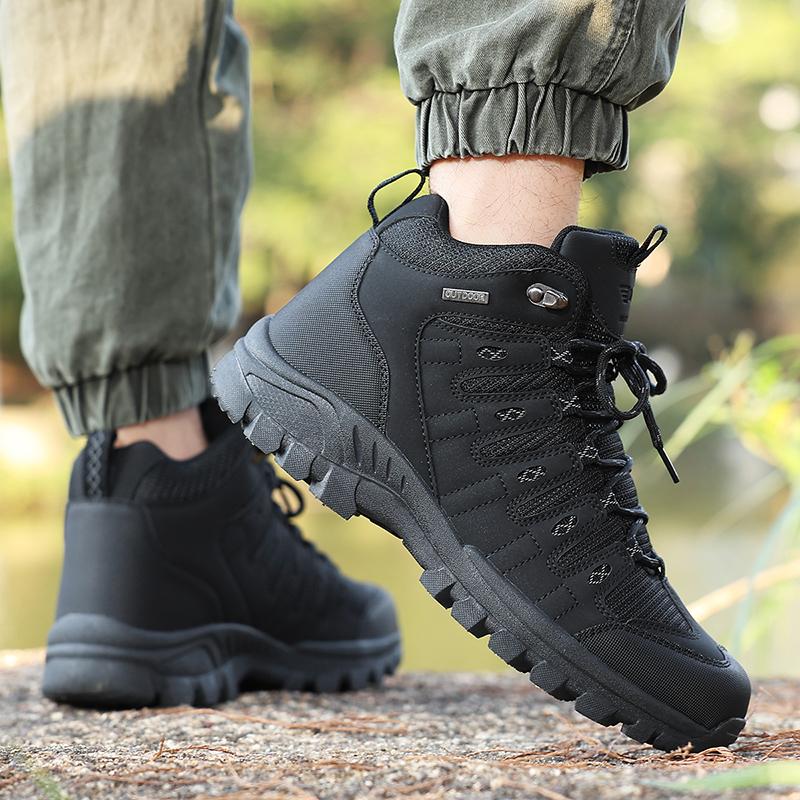 TUINANLE Men’s Walking Boots Spring Autumn Plus Size Side Outdoor Durable Hiking Desert Work Boots