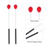 1 Pair Wool Head Keyboard Marimba Mallets with Rubber Fiberglass Handles for Beginners (Red)