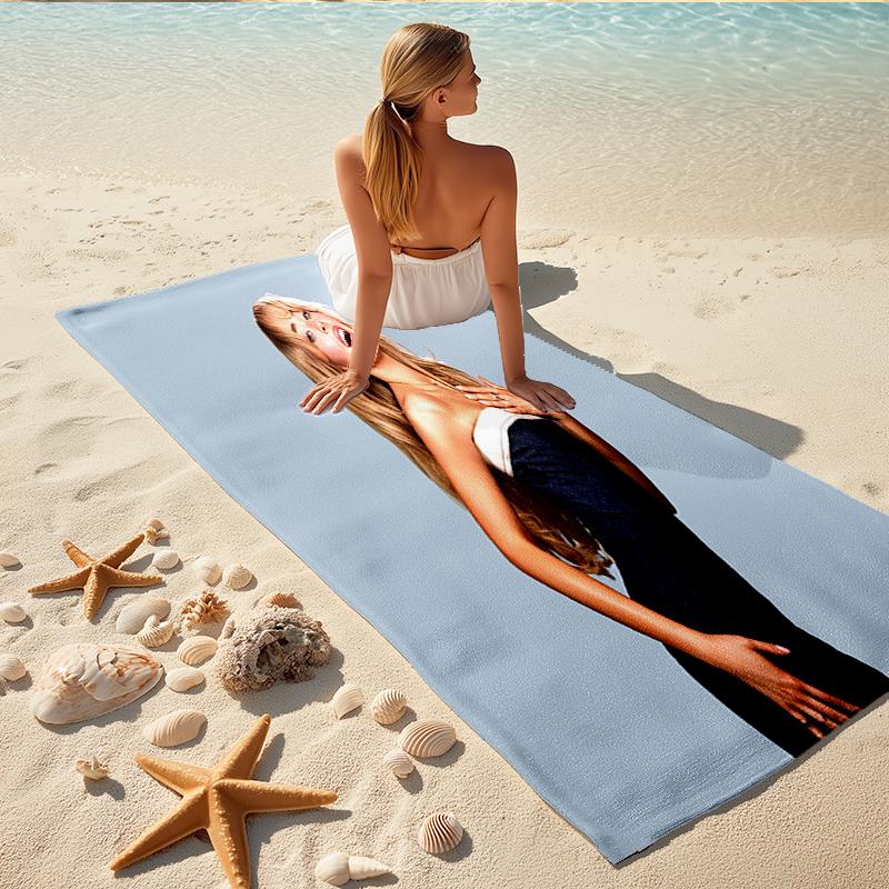 1Pc Fashionable Gown Beach Towel, Quick Dry, Multi-Use for Beach Pool Gym Yoga Home Travel, Christmas, Halloween, Xmas Gift M928298