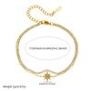 Gold Plated Layered Cubic Zirconia Heart Bracelet Dainty Tennis Chain Jewelry