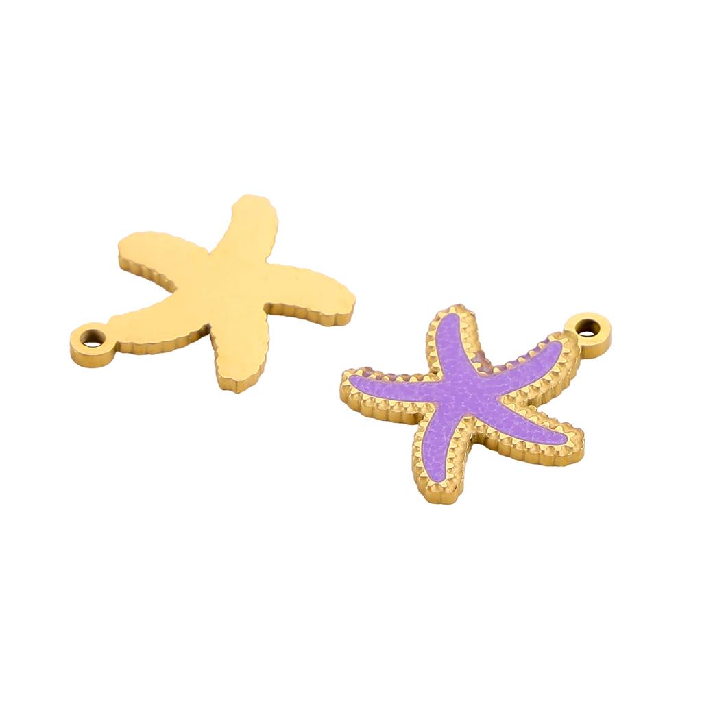 CARLIDANA Fashion Gold Plated Stainless Steel Sea Shell Cross Charms For Jewelry Making Necklace Pendant DIY Accessories
