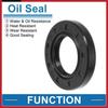 Oil Seal Seal Ring Rotary Shaft Seal Nitrile Rubber 25x44x7mm 5Pcs