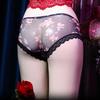 Seducenti Uomo Travestito Nascondi Pene Gaff Intimo Punta del Piede di Cammello Slip Mutandine Sissy Pizzo Trasparente Delicato Fiore