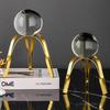 Electroplating Metal Crystal Ball for Home Decor, Creative Geometric Shape, Living Room and Bedroom Decor, Iron Crafts, 1Pc