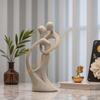 Couple Sculptures Sandstone Kiss Lovers Couple Statue Abstract Figurines Romantics Passionate Love Ornament Home Decors 55KF