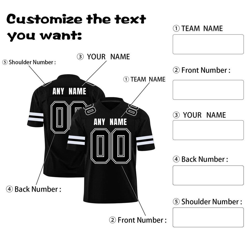 Custom Football Jerseys Personalized Printed Team Name & Number Sports Uniform For Men Women Youth