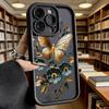 Golden Butterfly Teal Flowers Soft TPU Shockproof Case For Xiaomi Redmi Note 15 14 13 12 11 Pro Anti-Fall Protective Back Cover