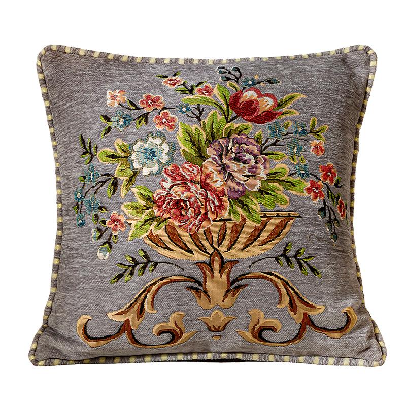 European Chenille Jacquard Sofa Cushion Cover for Home or Office