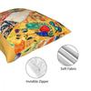 Gustav Klimt Lady With Fan Square Pillow Case Polyester Throw Pillow Fashion Cushion Covers