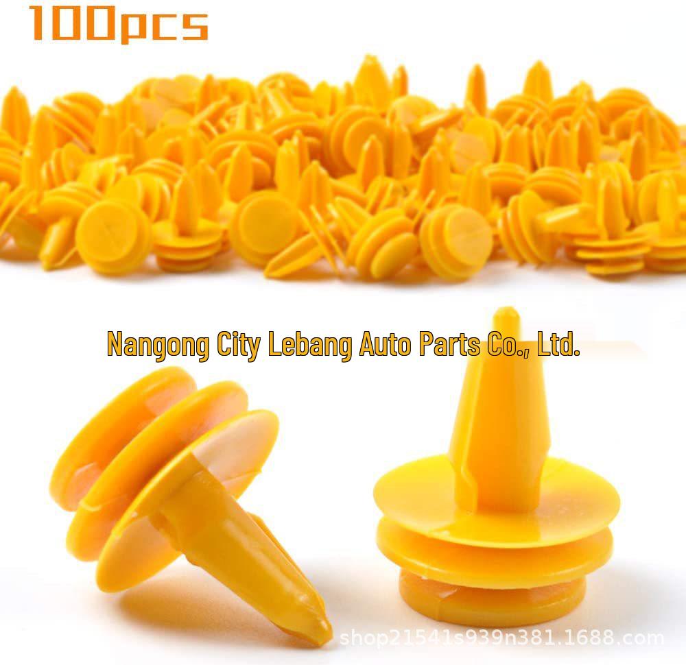 100PCS Golden Yellow Nylon Car Retainers for Ford, Chrysler, Cherokee