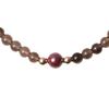Bien Vetu 4Mm Smoky Quartz + 6Mm Cinnabar Single Bead Gf Bracelet