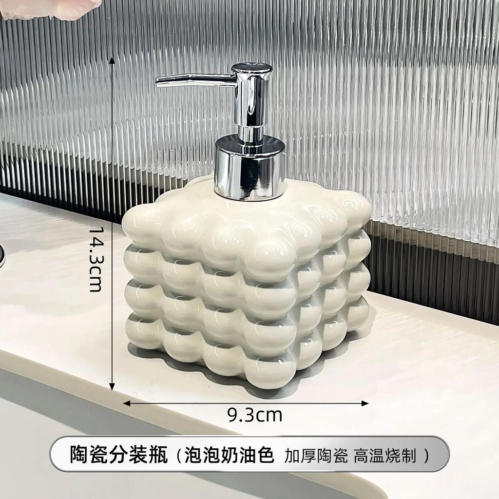 Creative Ball Ceramic Shampoo Potion Bottle Luxury Plating Silver Press Lotion Bottle Toilet Soap Dispenser Bathroom Accessories