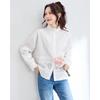 TERRE BLEUE Women's Lace-Patch Casual Shirt