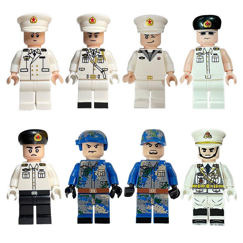 Sea, Land And Air Honor Guard Pla Military Building Block Model Doll Bag Toy