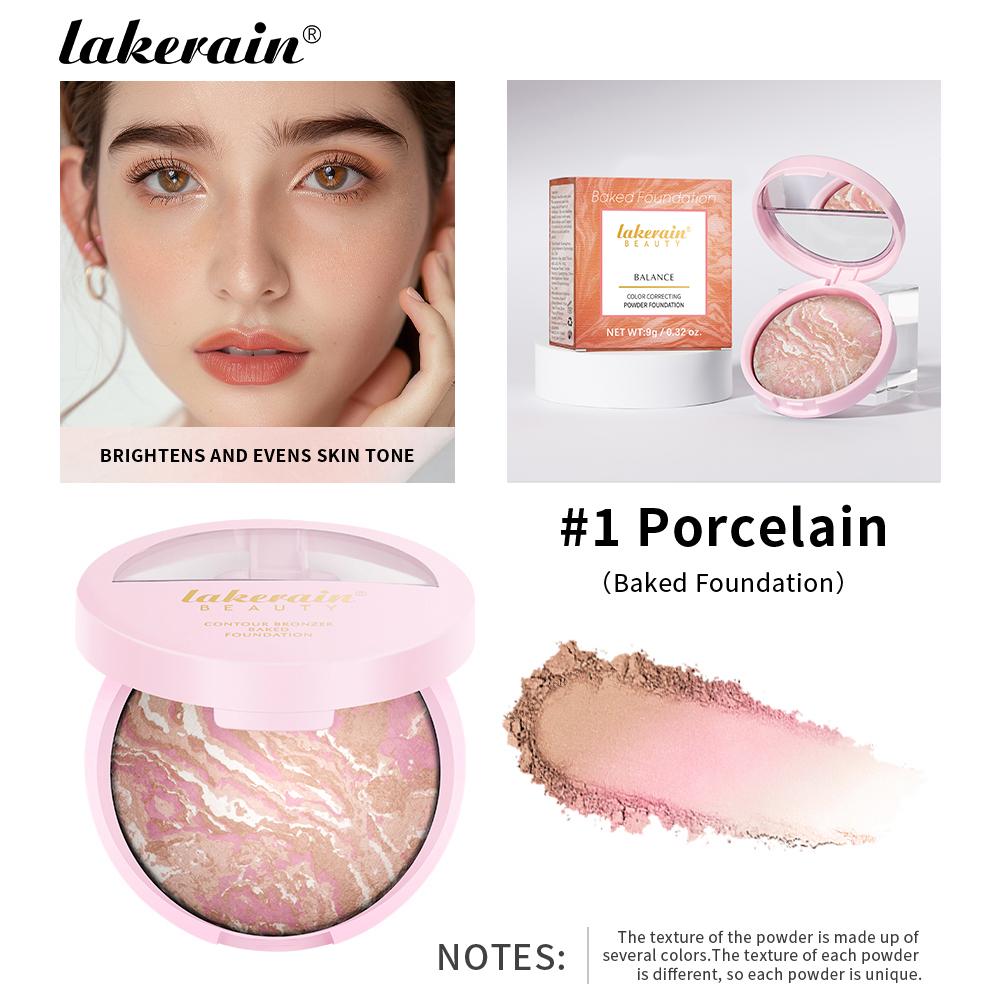 Matowy Podkład do Twarzy Bronzer Prasowany Puder Kompaktowy Długotrwały Kontrola Oleju Półprzezroczysty Sypki Puder Utrwalający do Makijażu Twarzy