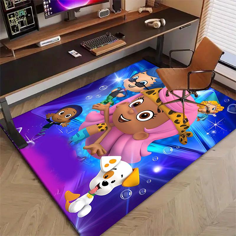 1pc Bubble guppies Design Printed Area Rug Carpet for Bedroom Living Room Home Decor Rugs Mat Non Slip Mat Rug for Bedside