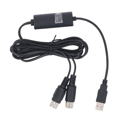 USB zu MIDI Kabel 5ft USB MIDI Schnittstellenadapter MIDI zu USB Kabel Konverter für Musikkeyboard Klavier zu PC Laptop