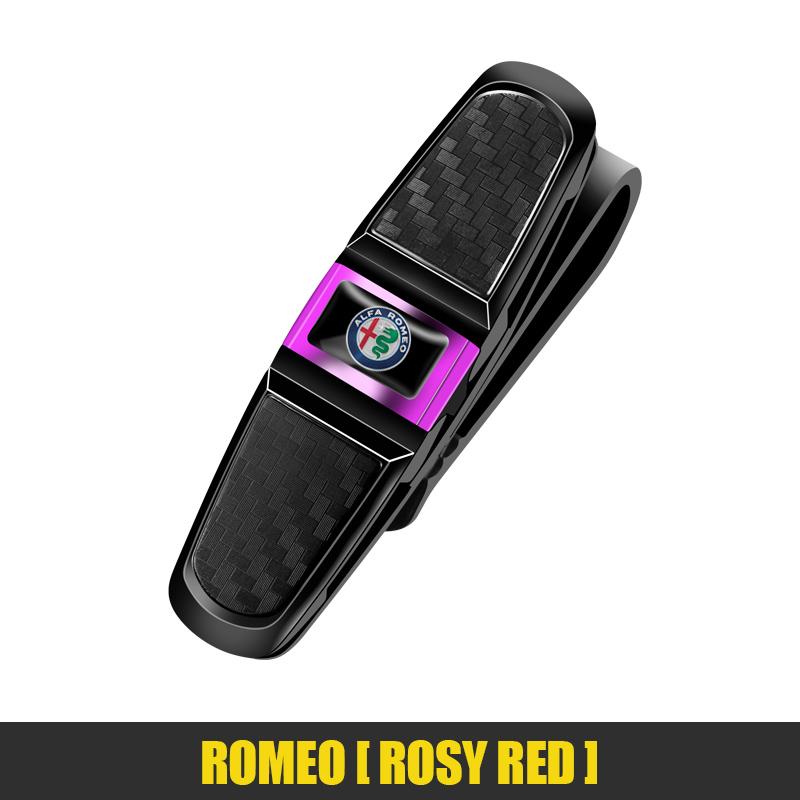

For Alfa Romeo Car Glasses Clip Sun Visor Eyeglasses For Alfa Romeo 4C 159 166 Giulia Giulietta 156Sunglasses Holder Auto Interi