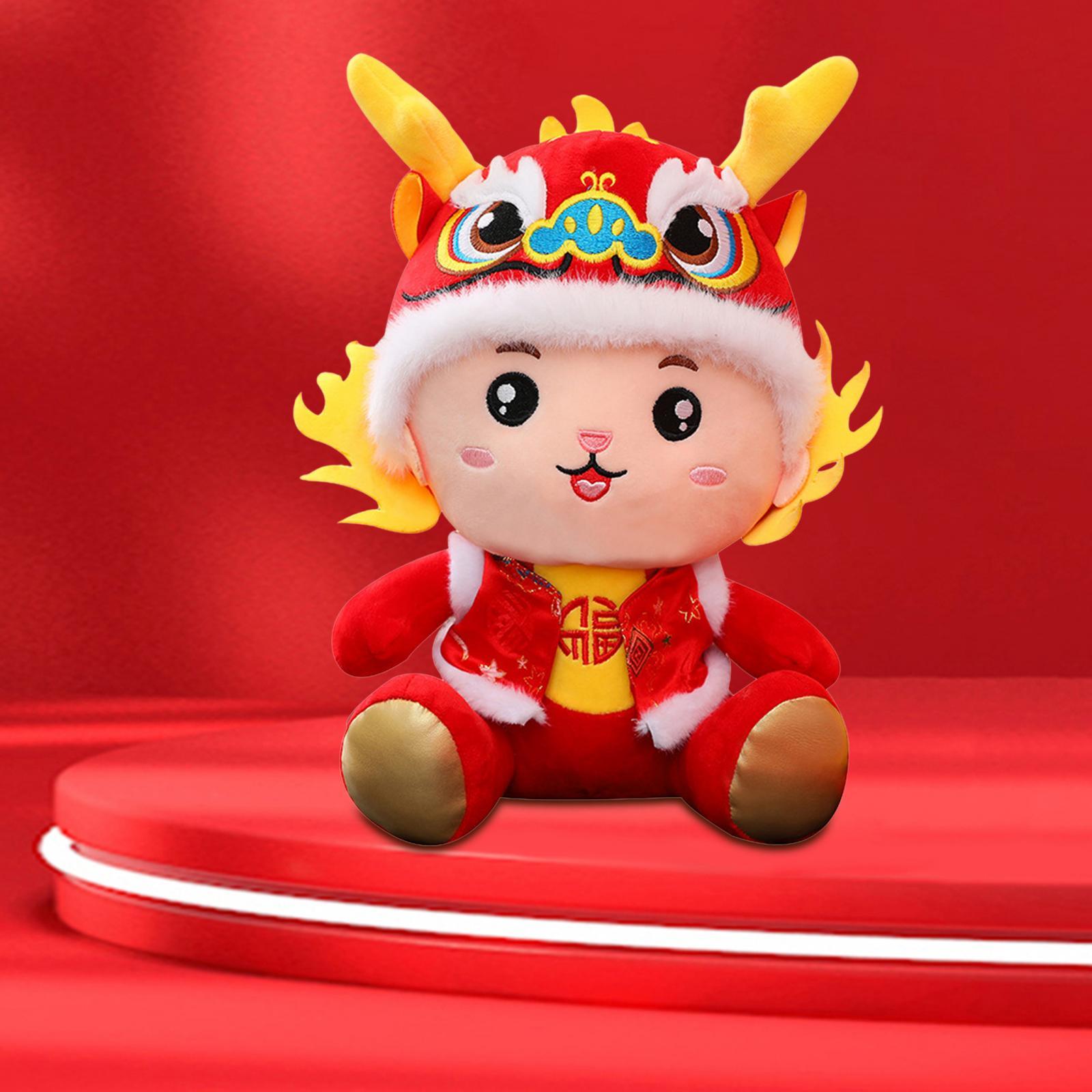 2024 Chinese Dragon Toy Dragon Doll Soft New Year Dragon Toy for Holiday Party