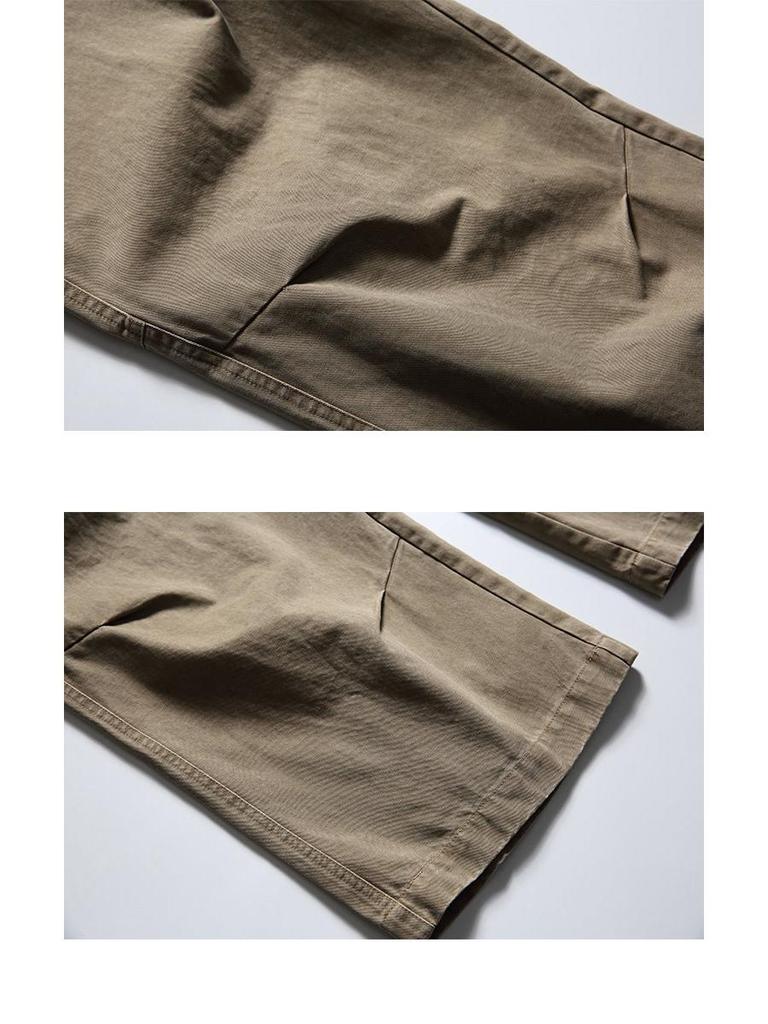 North Boundary Men's American Streetwear Patchwork Cargo Pants - Loose Straight Leg for Autumn 2024