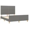 Vidaxl Bed Frame Without Mattress, Dark Gray, 140X200 Cm, Upholstered