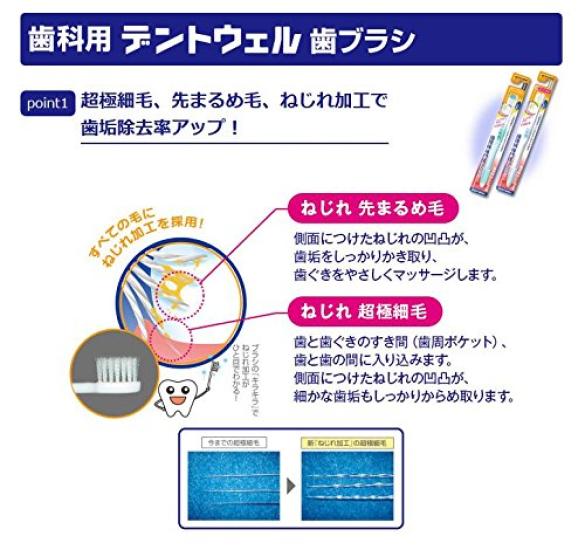 Dental Dentwell ultra soft x 12 pieces set [Taisho Pharmaceutical] toothbrush, compact,