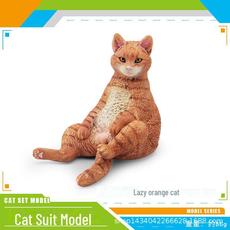 Seashell Cat Figurine: Realistic Kitten Toy Model