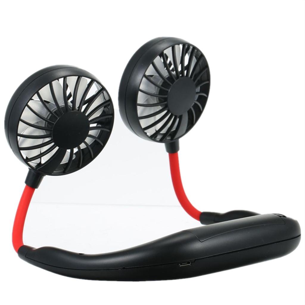 Rechargeable Portable USB Neckband Lazy Neck Hanging Style   Fan