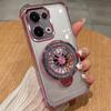 Gyro phone holder Case For OPPO Reno 13 Pro 13F fundas Clear Shockproof Plating Phone Cover