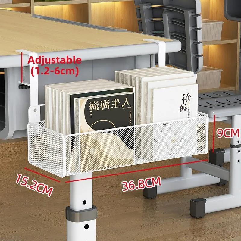 Non-drilling Under Desk Storage Basket Router Storage Rack Iron Hanging Basket for Office and Dormitory