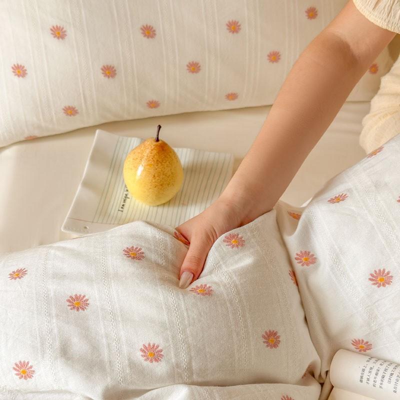 60S Cotton Floral Duvet Cover Set Cute Bedding Home
