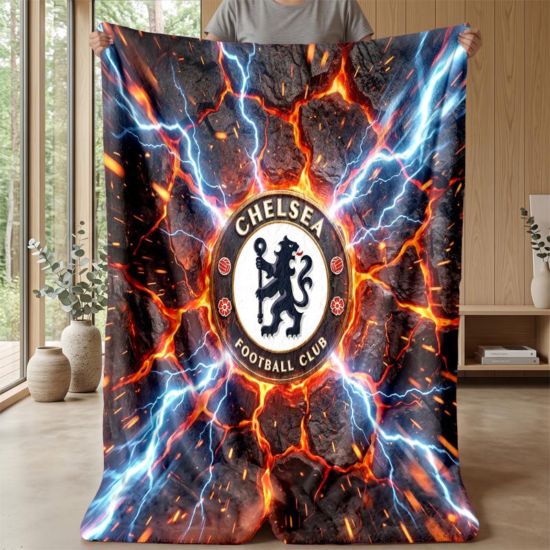 Coperta a tema Chelsea FC Morbida coperta in flanella Coperta morbida da divano Coperta accogliente per divano e letto per la decorazione della casa