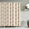Bee Shower Curtain Floral Nature Pattern Bathroom Decor Farmhouse Style Washable Fabric Backdrop Vintage Aesthetic Home Textile