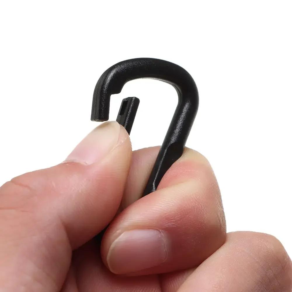10/20pcs Black Climbing Camping Hiking Outdoor Keychain Water Bottle Hooks D Carabiner Snap Clip