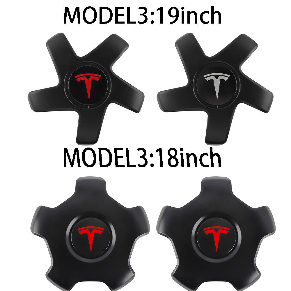 4Pcs Auto Wheel Center Caps Hub Cover Five Claw Type Hubcap Valve Cap For Tesla Model 3 18/19 Inch OEM 1044234-B 1529680-A