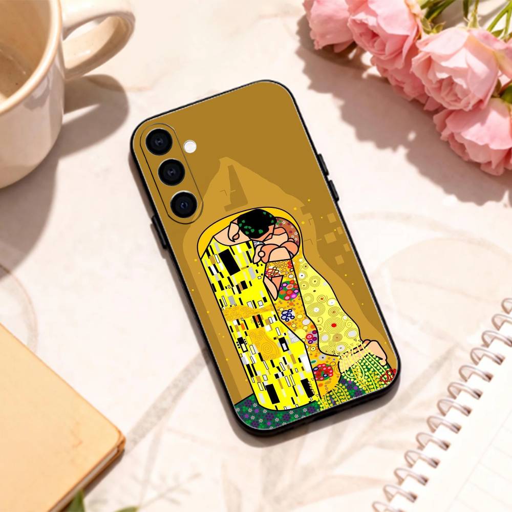 

The Kiss G-Gustav Klimt P-Painting phone Case For Samsung Galaxy A73,A72,A71,A70,A53,A52,A51,Others Soft Black Shell Samsung a21s