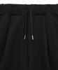 WEST GRAND BOULEVARD Curved Cut Wide One-Puck Sweat Shorts Black