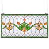 VEVOR Panou Vitraliu, 810 x 433 mm, Panou Vitraliu Orizontal Mare tip Rectangular, Stil Tiffany, Suspensie cu Lanț