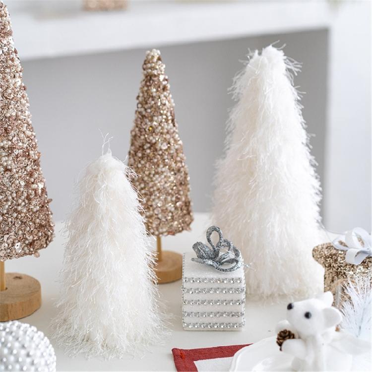Holidays Tabletop Ornament Miniature Christmas Tree for Home Party Decoration Stylish Foam Sequins/Plush Trees Jewelry